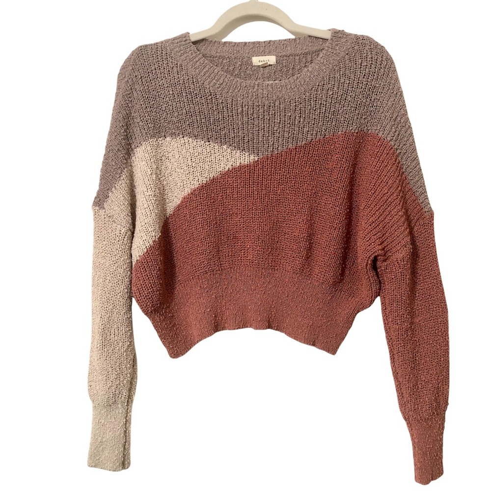 Debut Neutrals Cropped Sweater Women’s Size Large